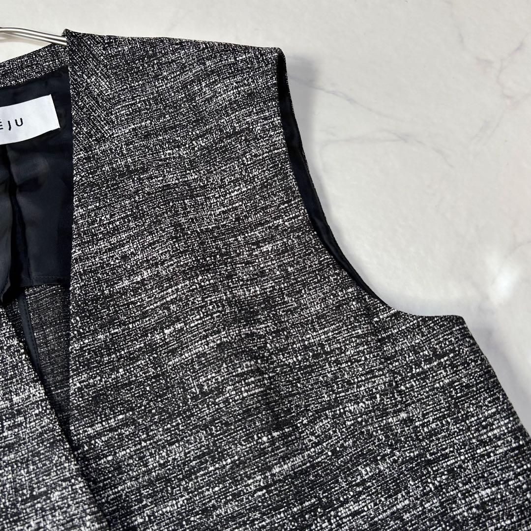 未使用級 ソージュ SOEJU ツィーディージャカードジレ ベストM ロング