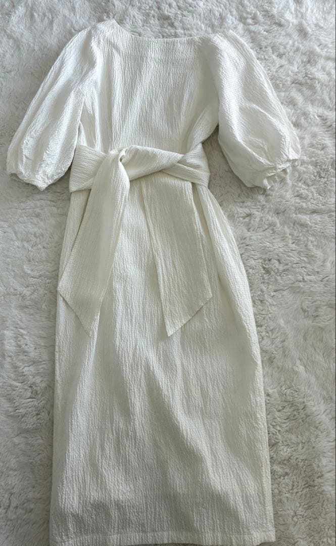 お値下げ　anuans リップルアシメネックワンピース