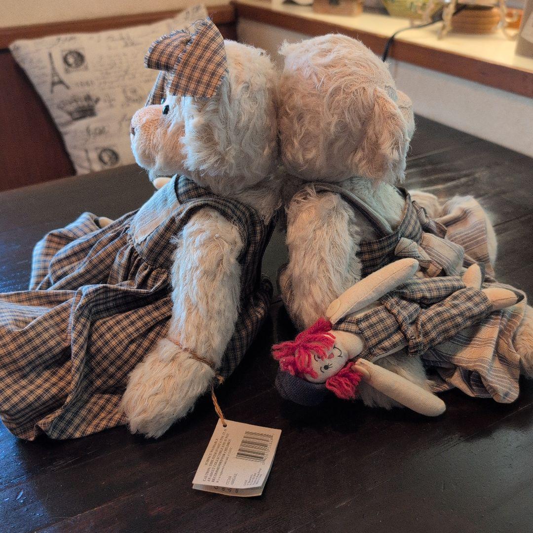 アンティーク　ペア　テディベア