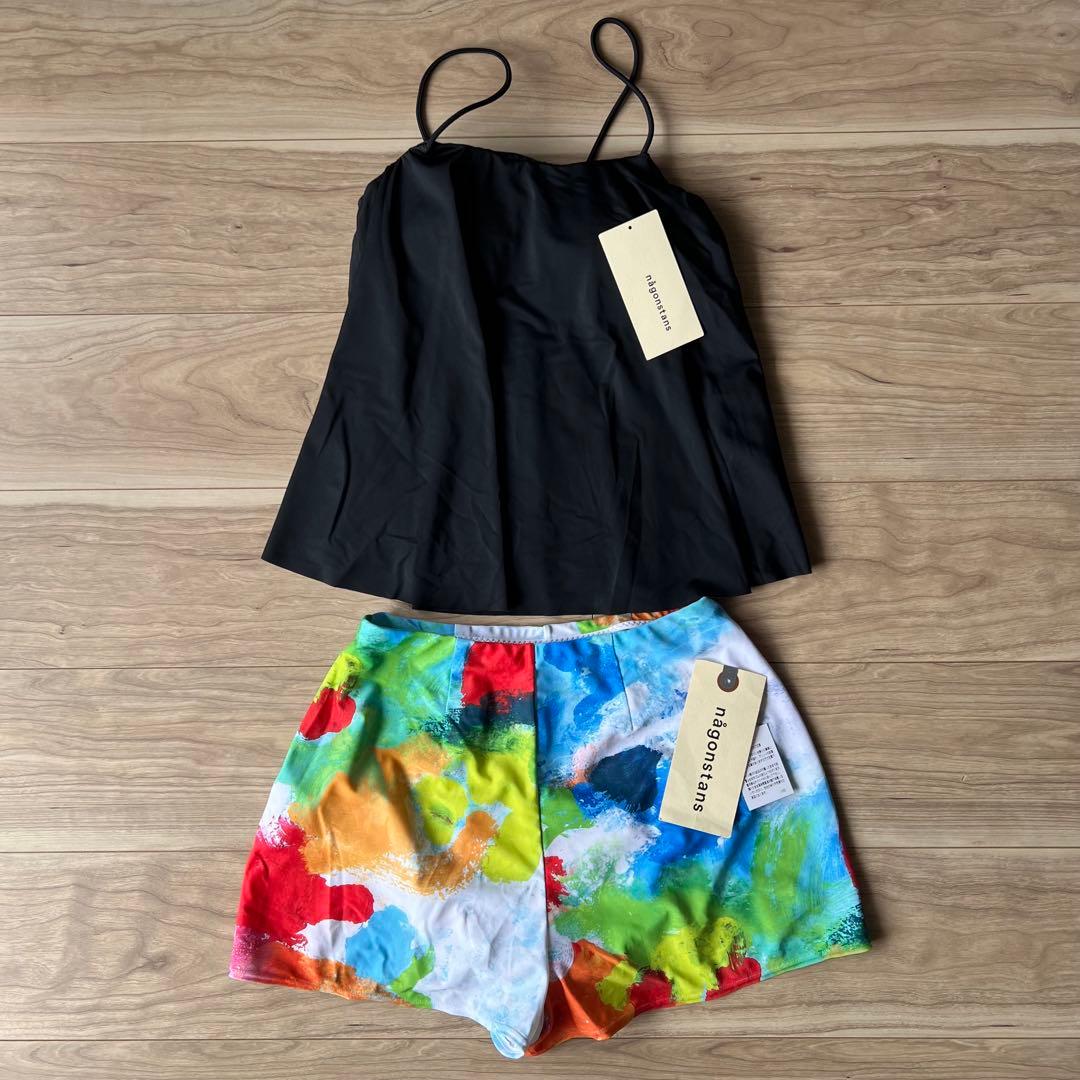 美品　nagonstans 水着　ショートパンツ　黒　セパレート