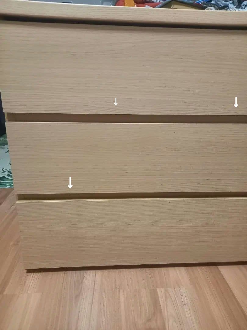 【お買得】ナチュラル木製3段チェスト 送料込み 最終価格