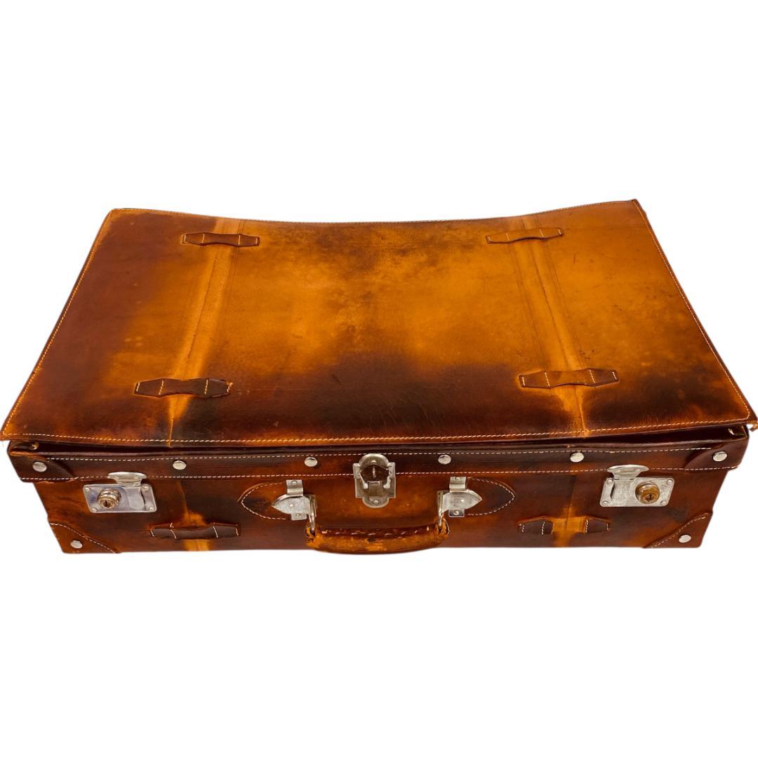 特大　レザー　本革トランクケース　トランクバッグ　ビンテージ　75cm×45cm