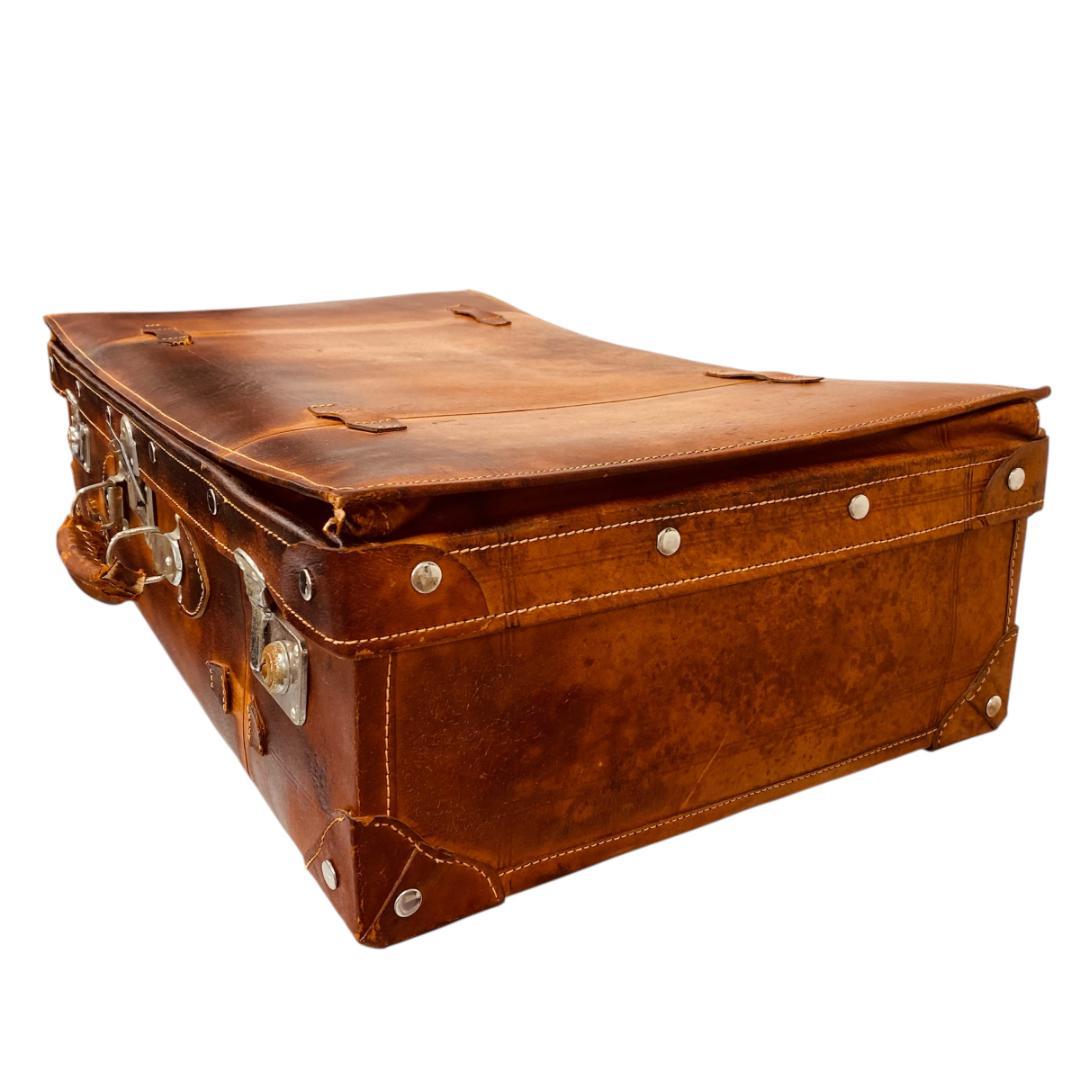 特大　レザー　本革トランクケース　トランクバッグ　ビンテージ　75cm×45cm