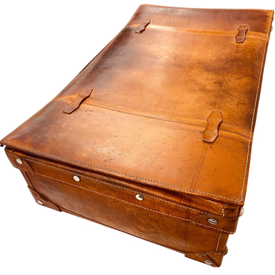 特大　レザー　本革トランクケース　トランクバッグ　ビンテージ　75cm×45cm