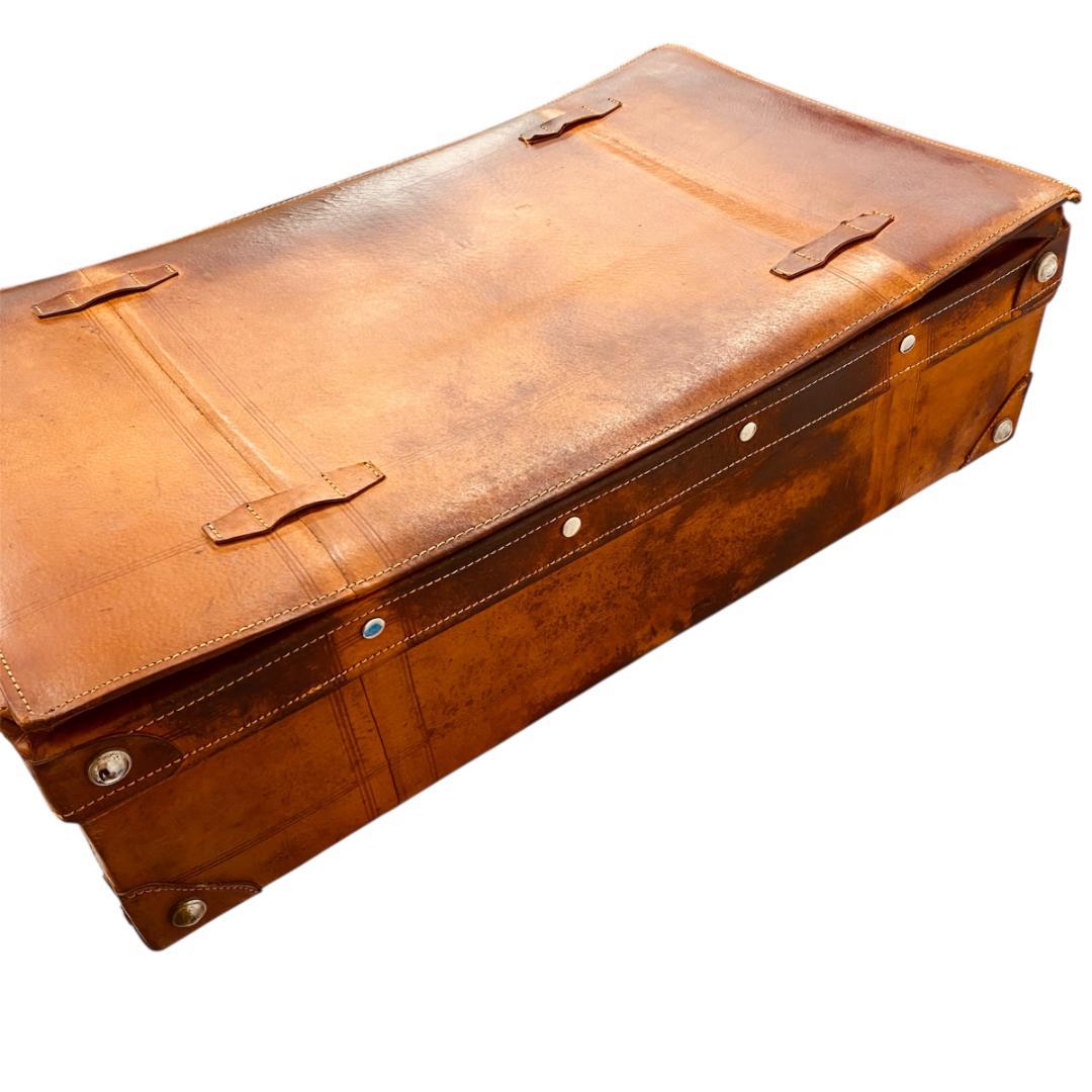 特大　レザー　本革トランクケース　トランクバッグ　ビンテージ　75cm×45cm