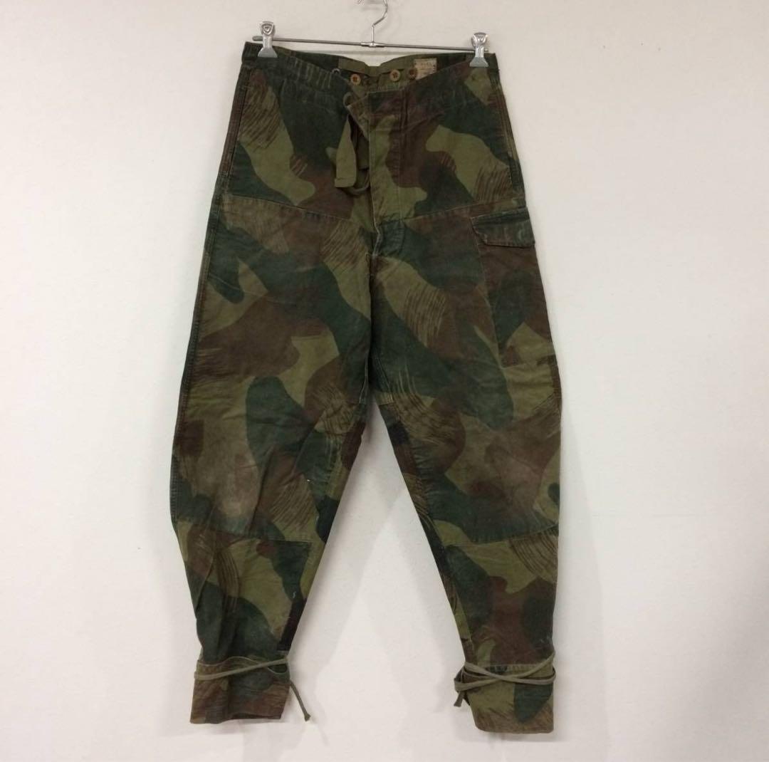 ビンテージ　50s　ミリタリー　ベルギー軍　ブラッシュスクロールカモ　パンツ