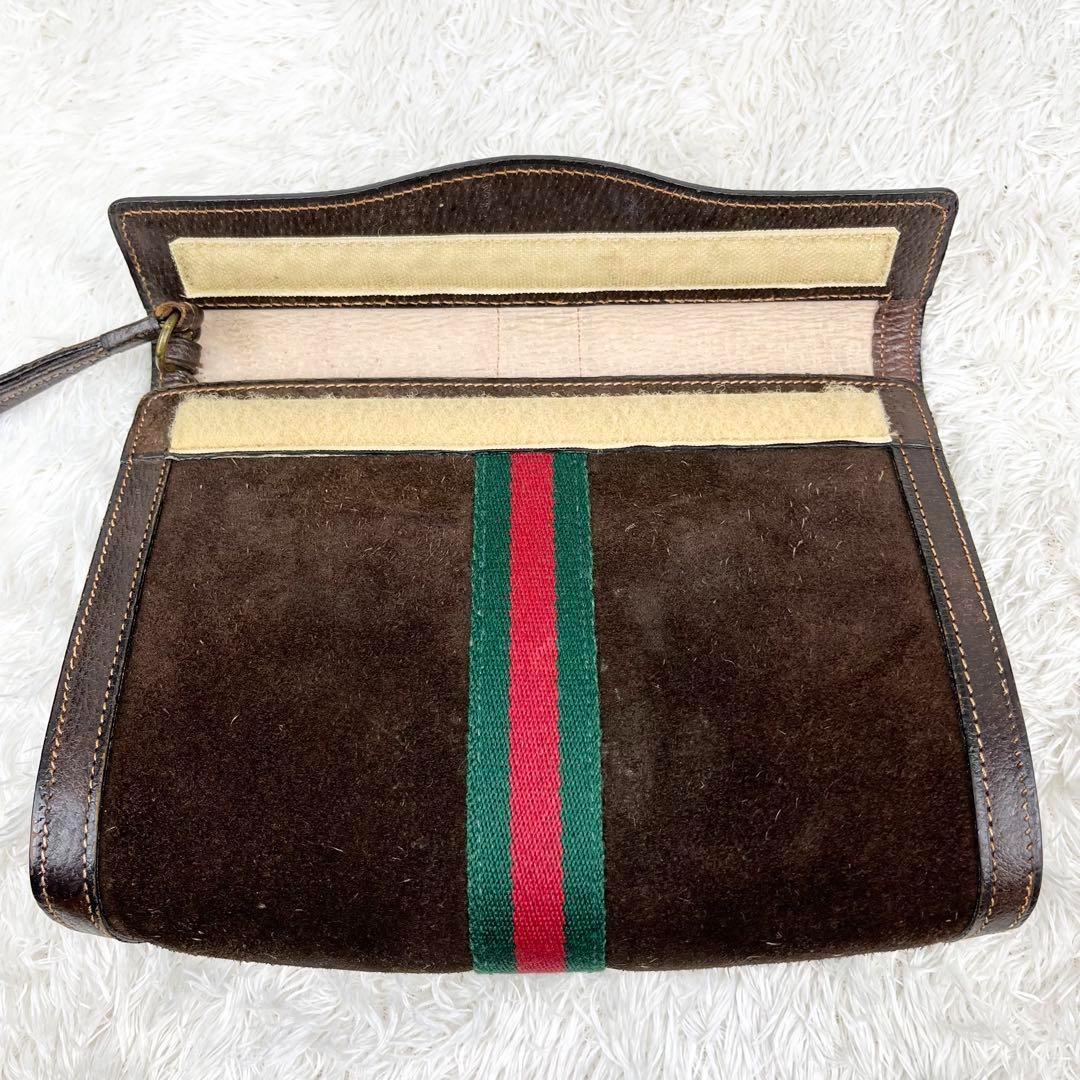 【希少】オールドグッチ シェリーライン インターロッキング クラッチバッグ