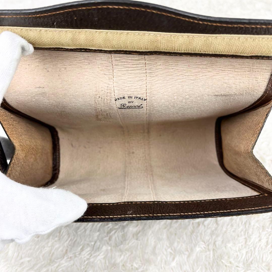 【希少】オールドグッチ シェリーライン インターロッキング クラッチバッグ