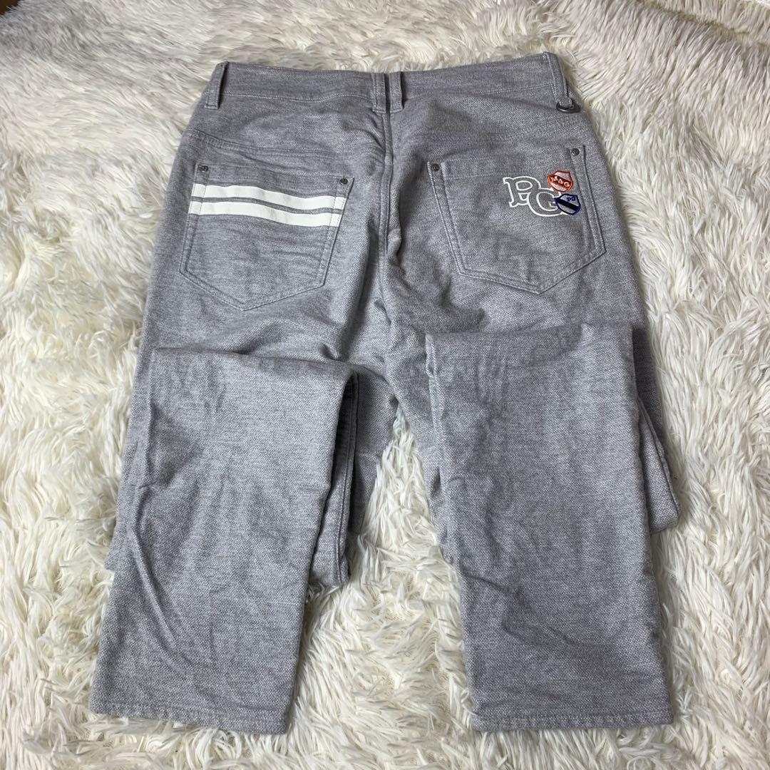 【裏起毛】パーリーゲイツ パンツ サイズ1 グレー ストレッチ 伸縮 PG