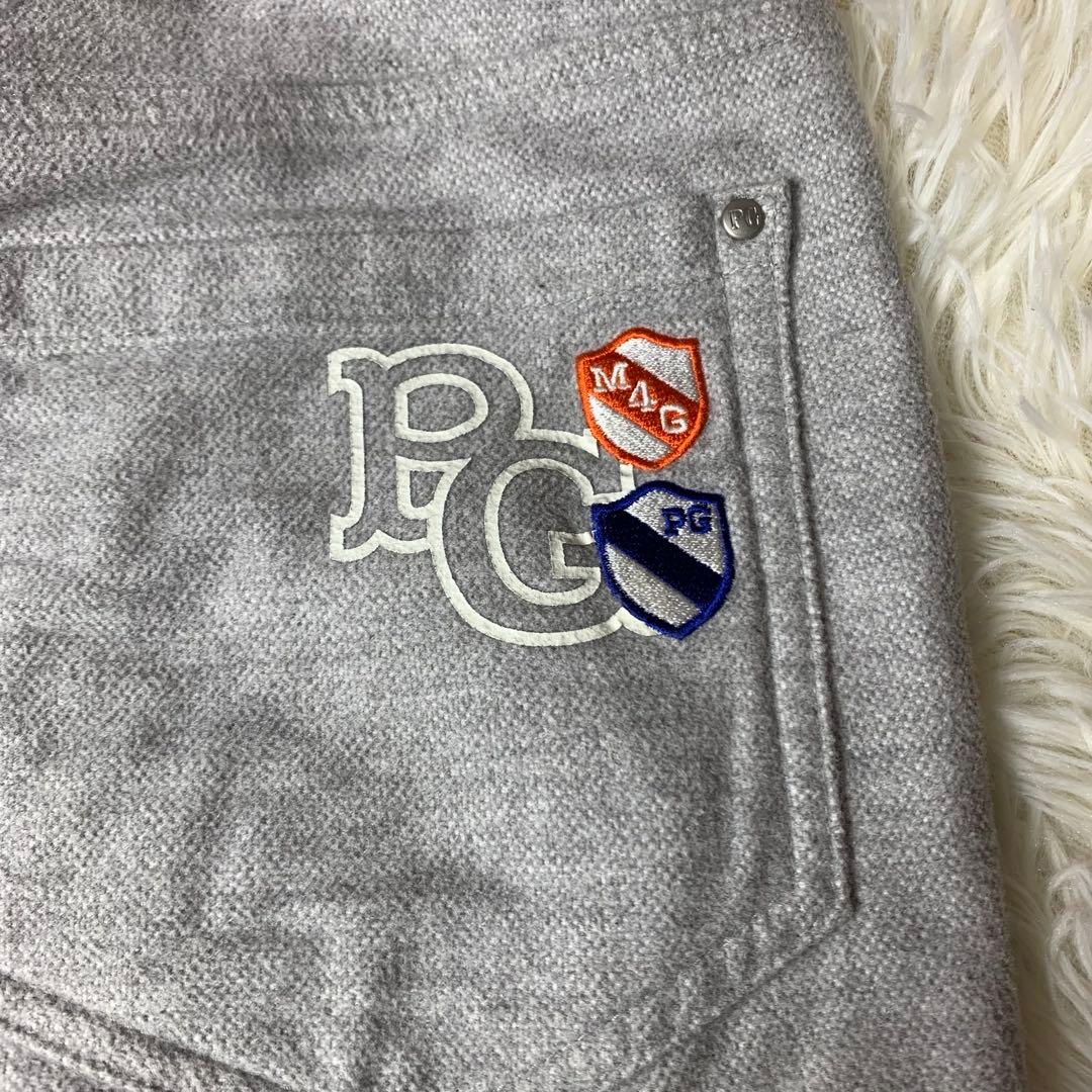 【裏起毛】パーリーゲイツ パンツ サイズ1 グレー ストレッチ 伸縮 PG