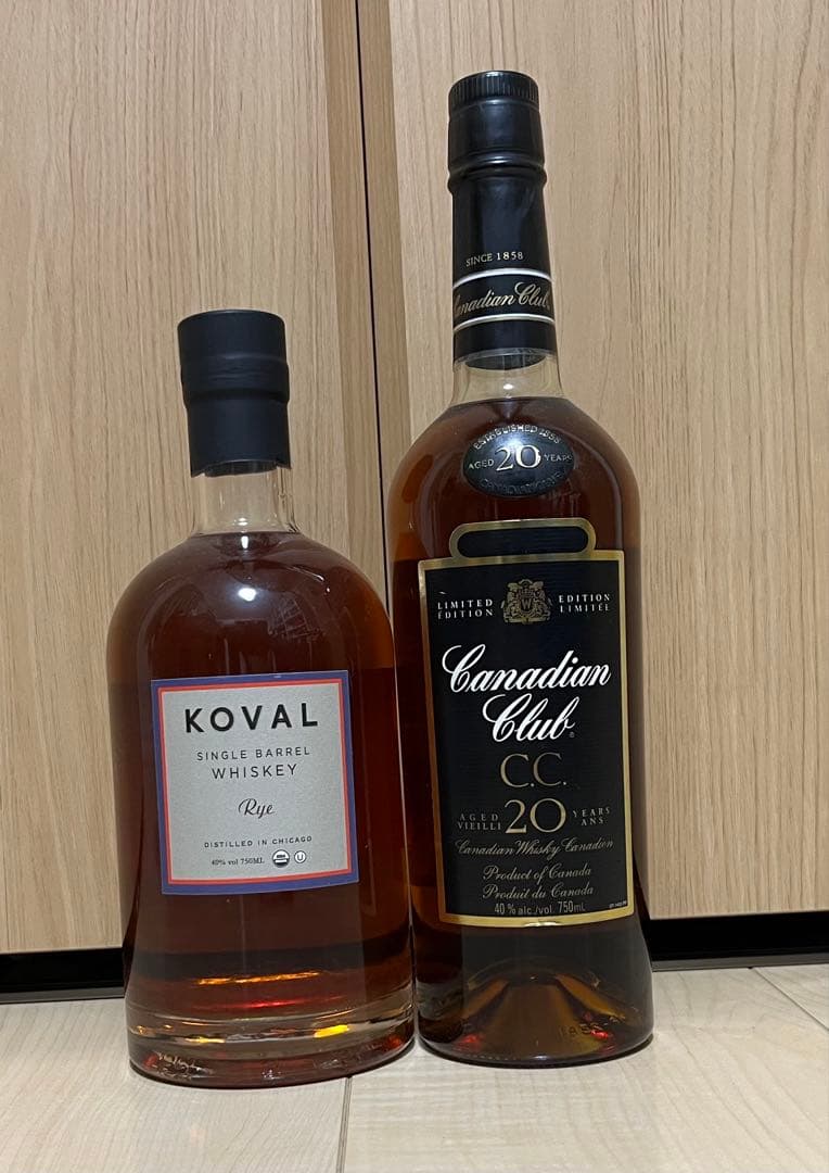 Koval シングルバレルウイスキー & Canadian Club 20年