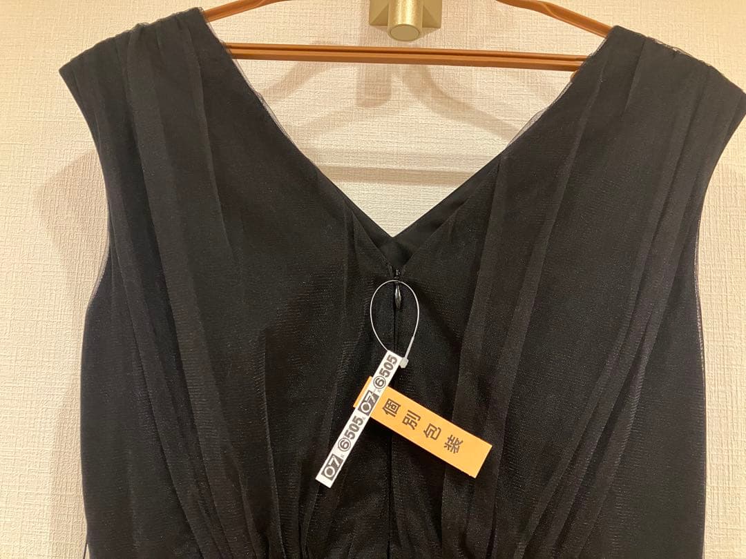 GRACE CONTINENTAL チュールドレープドレス ブラック/38