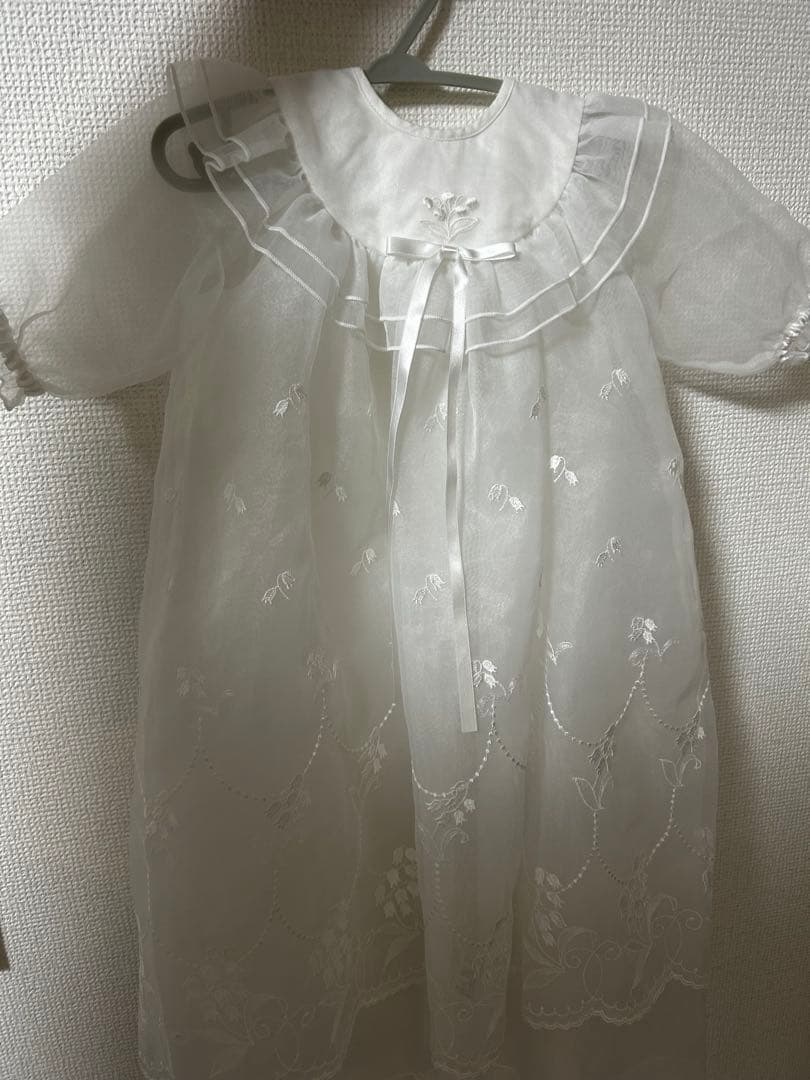 ファミリア　ベビードレス　帽子付き