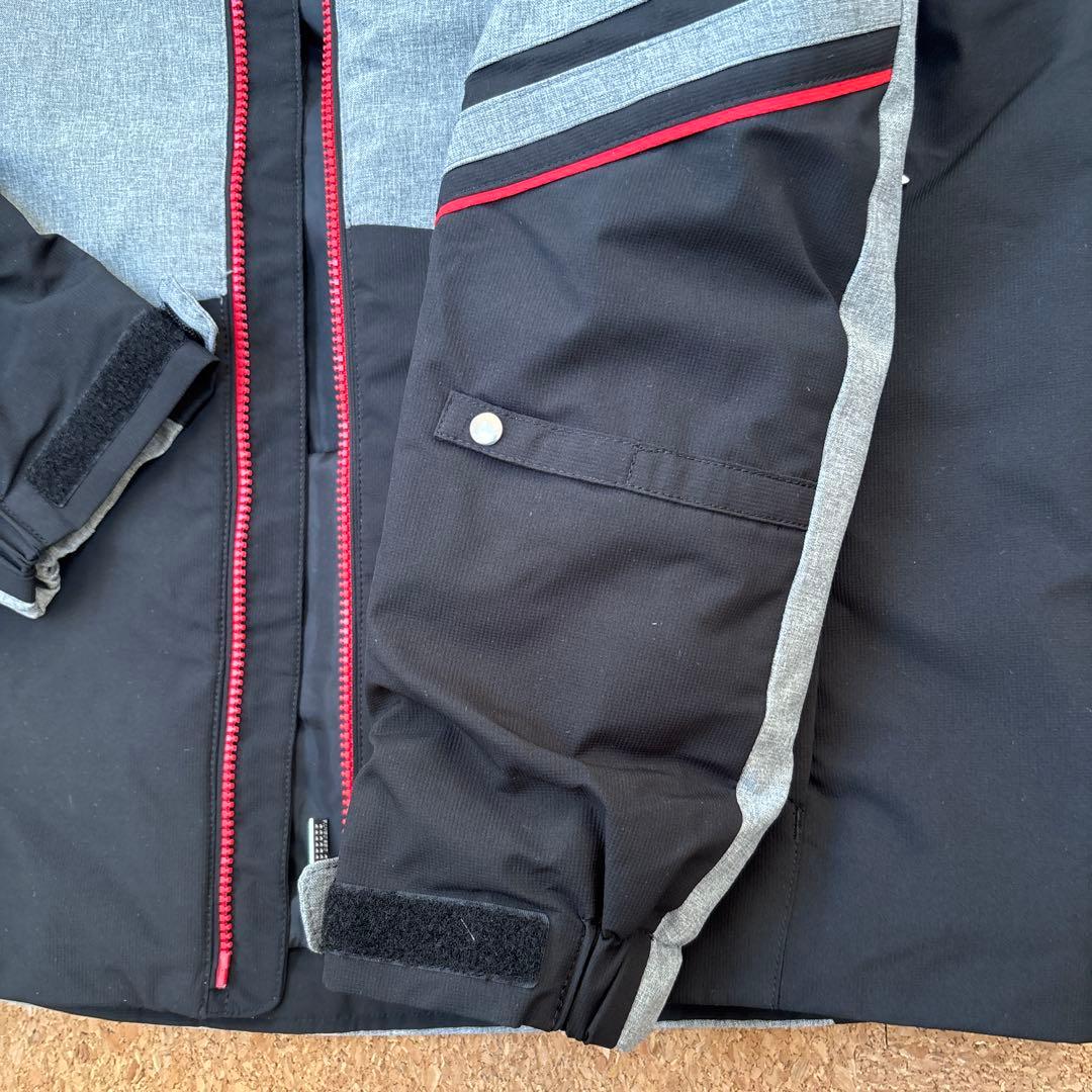 スキーウェア フード付き グレーと黒