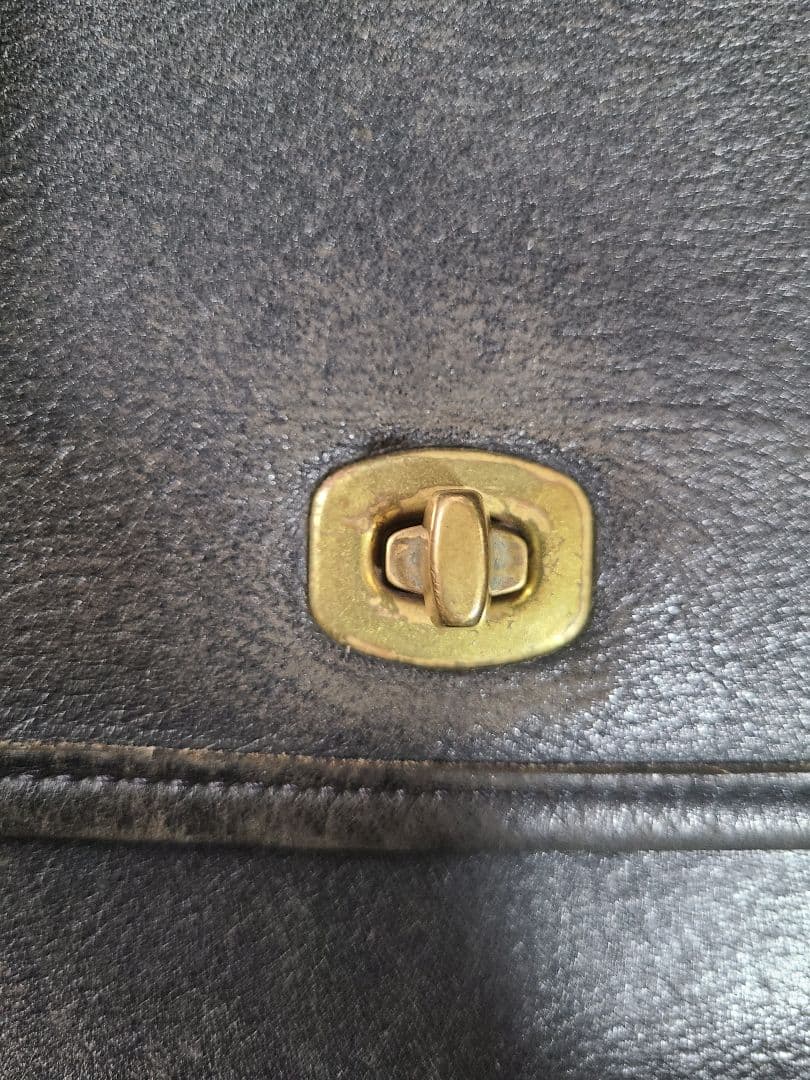 COACHコーチヴィンテージレザーバック黒5181