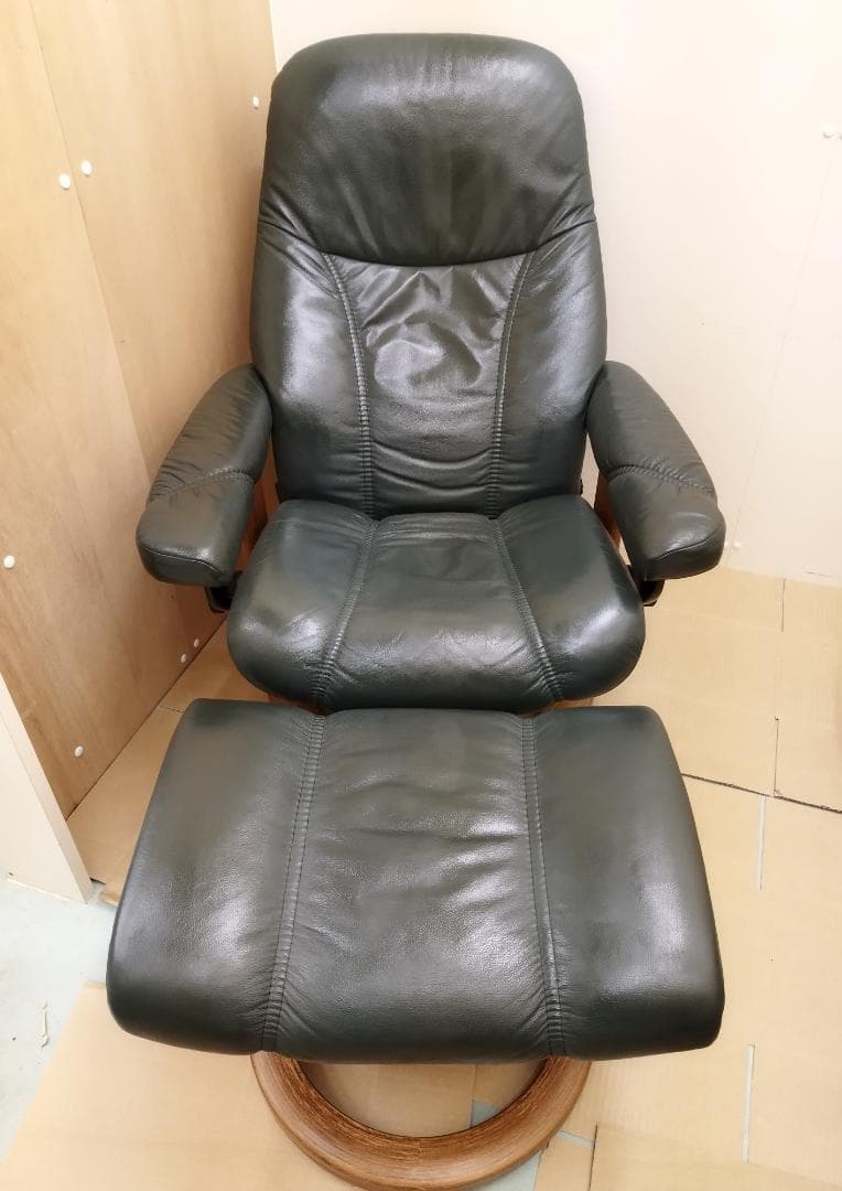 【美品】EKORNES エコーネス ストレスレスチェア＆オットマン コンサル