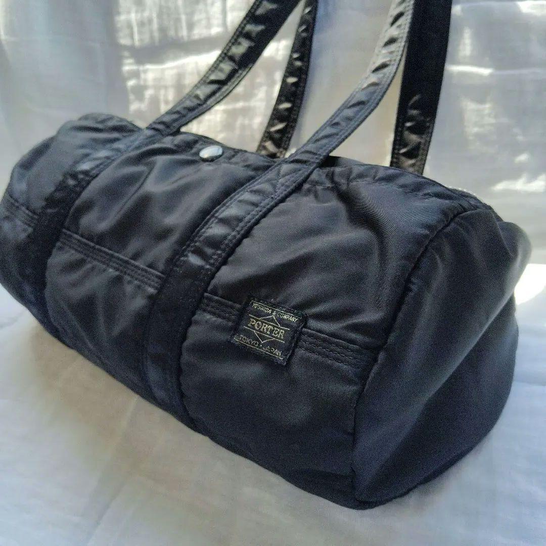 【美品】PORTER タンカー ミニドラムバッグ ドラムバッグ S　黒