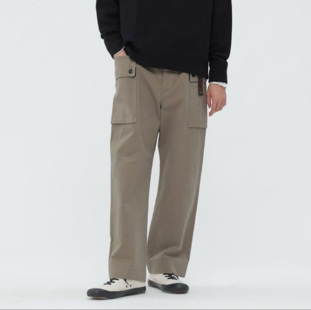 MHL PLAIN COTTON DRILL TROUSERS カーゴパンツ