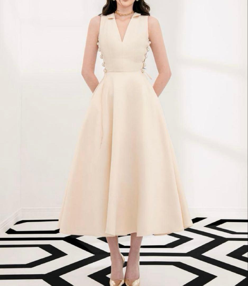 GIANA パール付き　ドレス ブラック