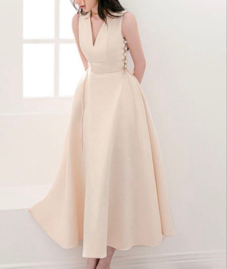 GIANA パール付き　ドレス ブラック