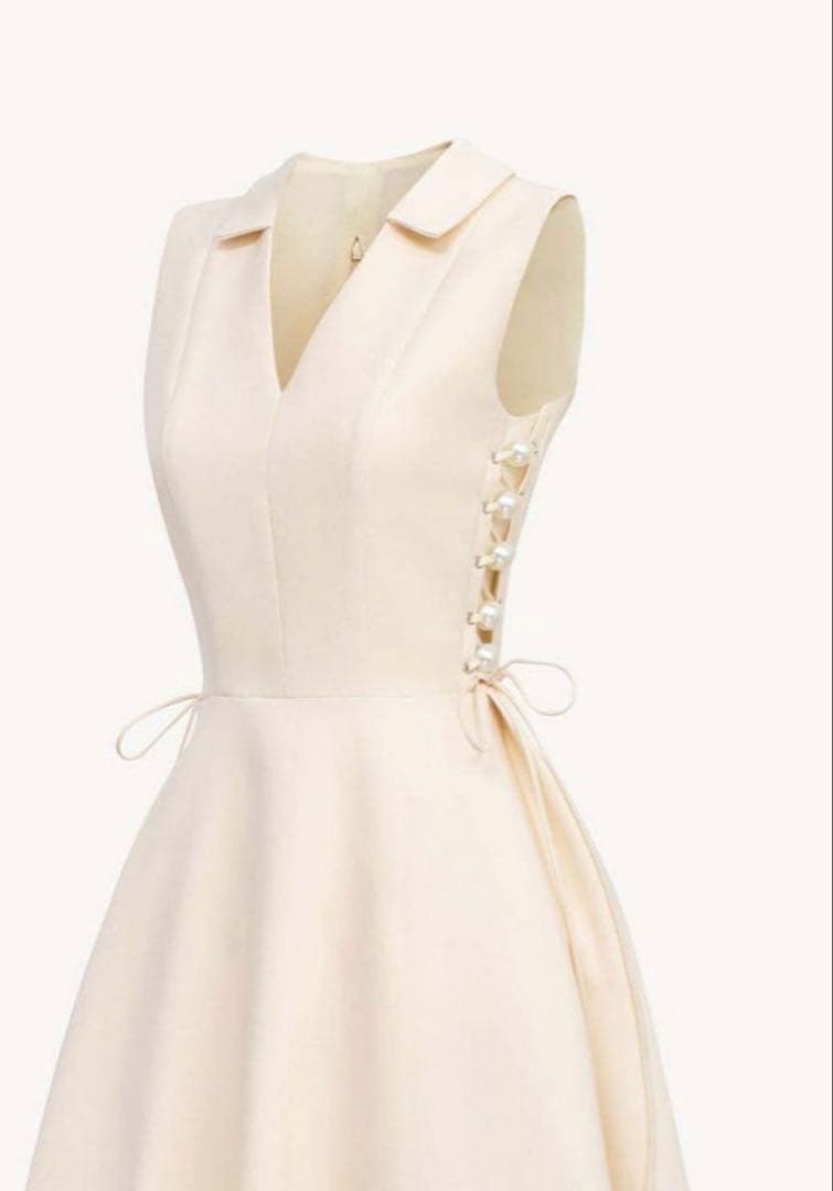 GIANA パール付き　ドレス ブラック