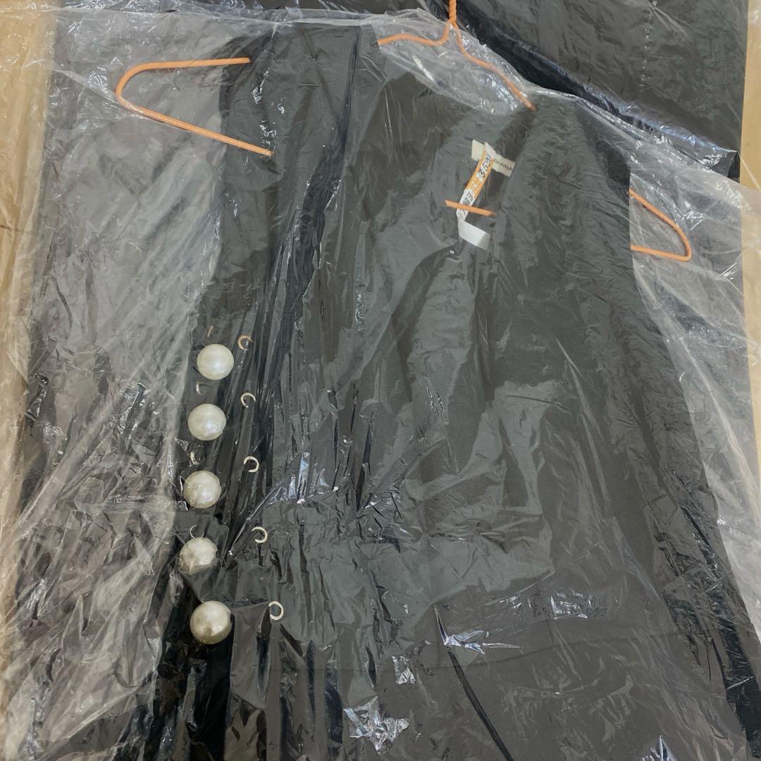 GIANA パール付き　ドレス ブラック