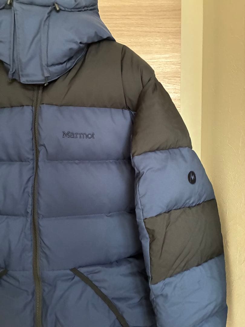美品　Marmot ダウンジャケット ネイビー/ブラック マーモット　パルバット