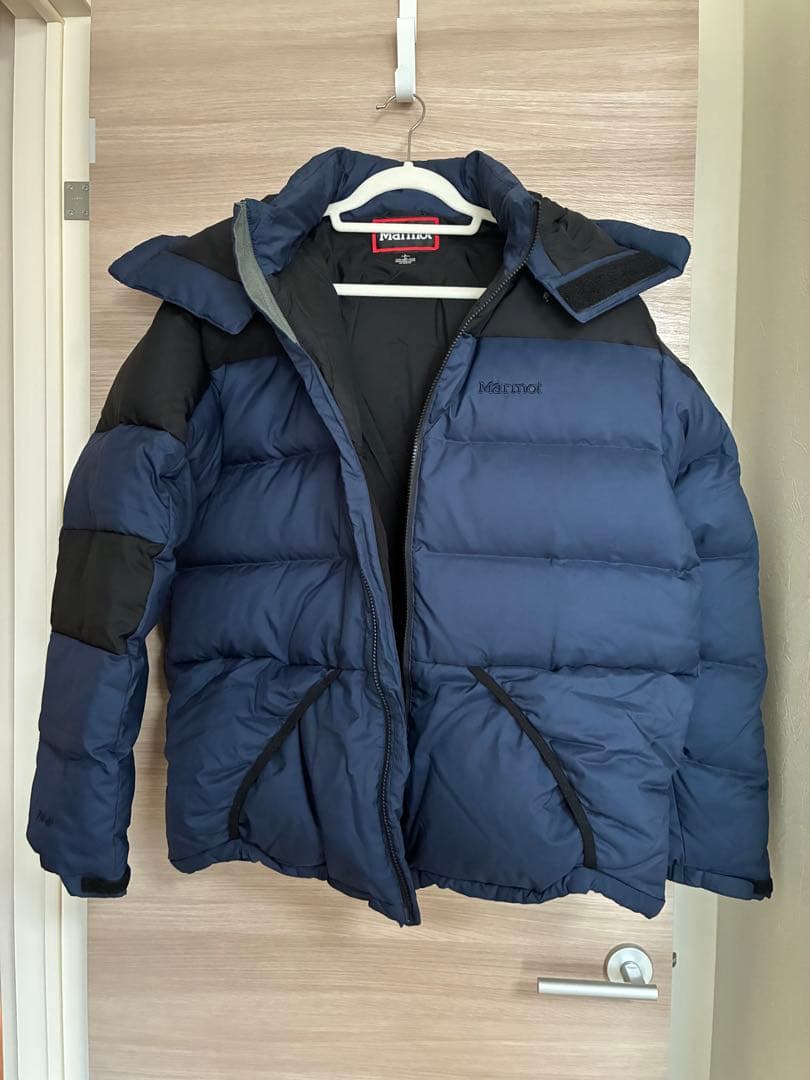 美品　Marmot ダウンジャケット ネイビー/ブラック マーモット　パルバット