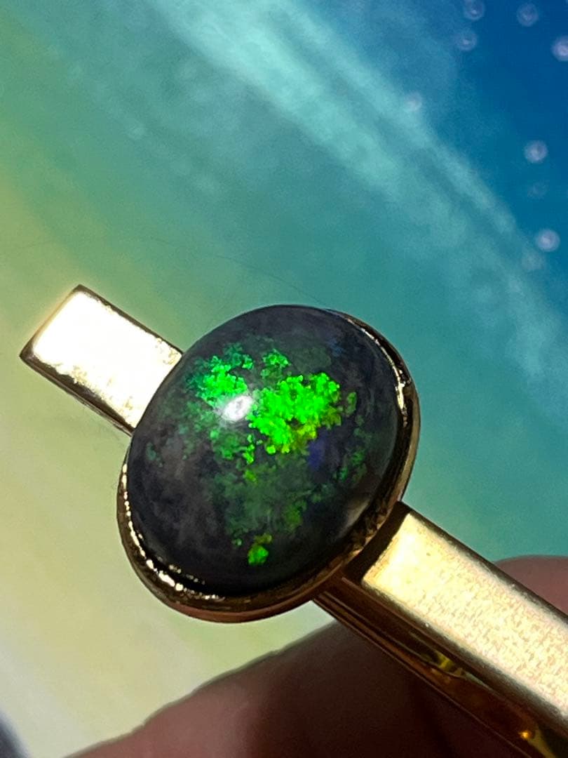 ミポリンさま専用　他の方は入札されないでください　ブラックオパール　ネクタイピン