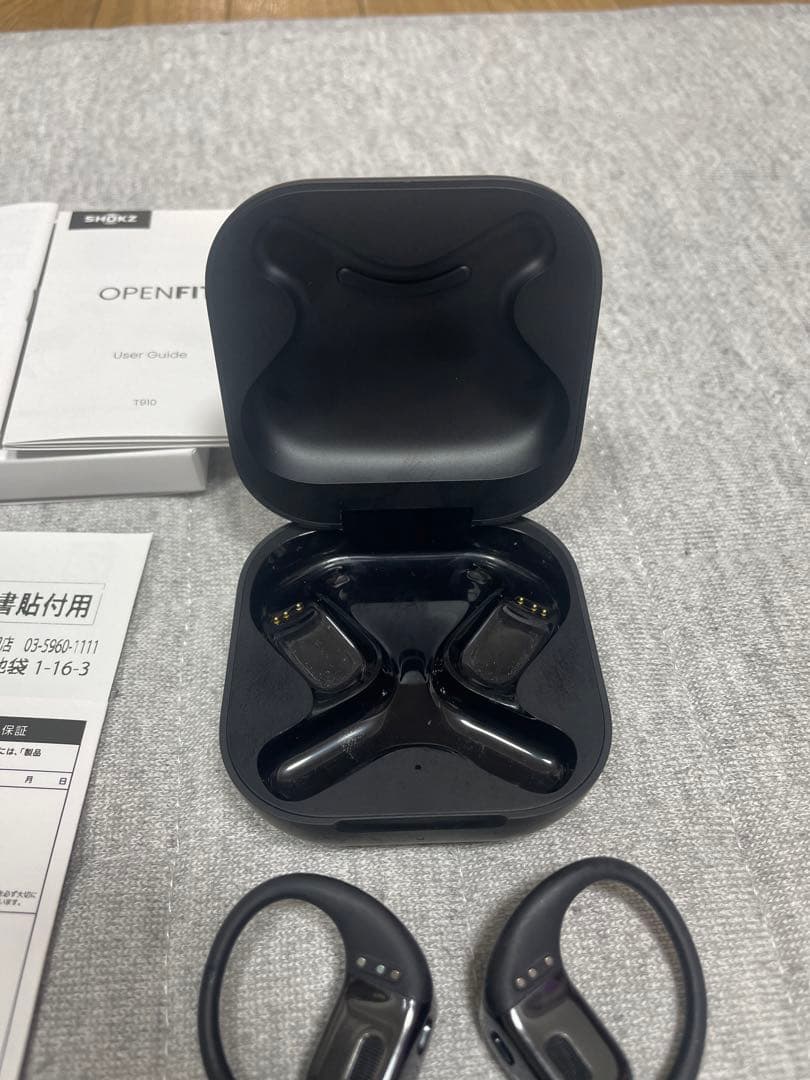 SHOKZ ワイヤレスイヤホン OPEN FIT BLACK