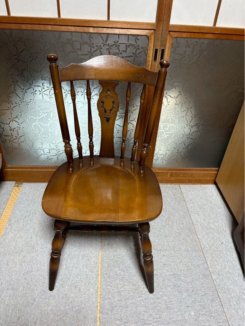 飛騨産業　キツツキ　ビンテージ　木製の椅子　ウィンザーチェア　当時物　現状品