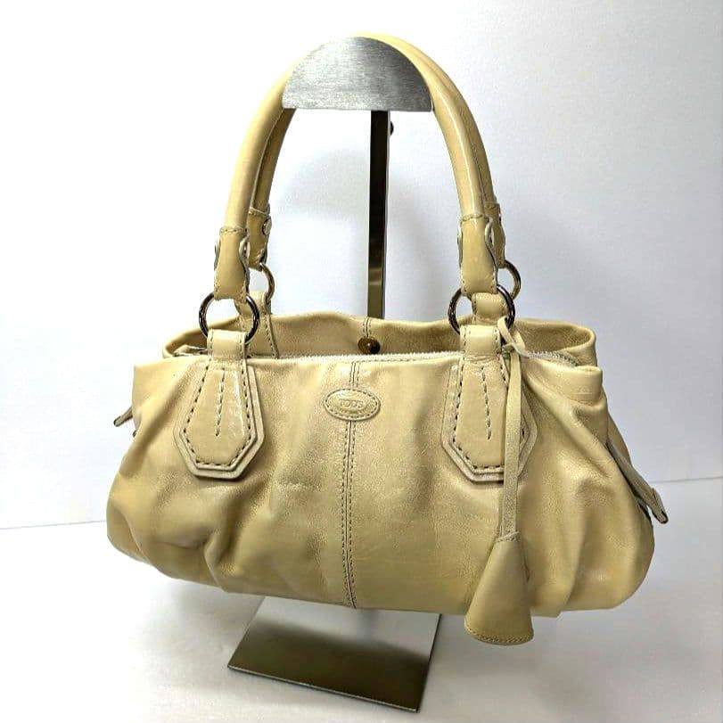 TOD'S　トッズ　ハンドバッグ　ベージュ　レザー　日本限定　希少　大幅値下げ