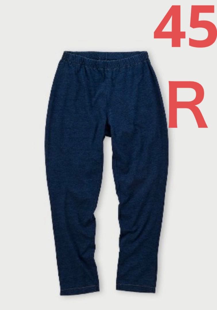 未使用 45R 天竺のスパッツ レギンス 藍染め Mサイズ