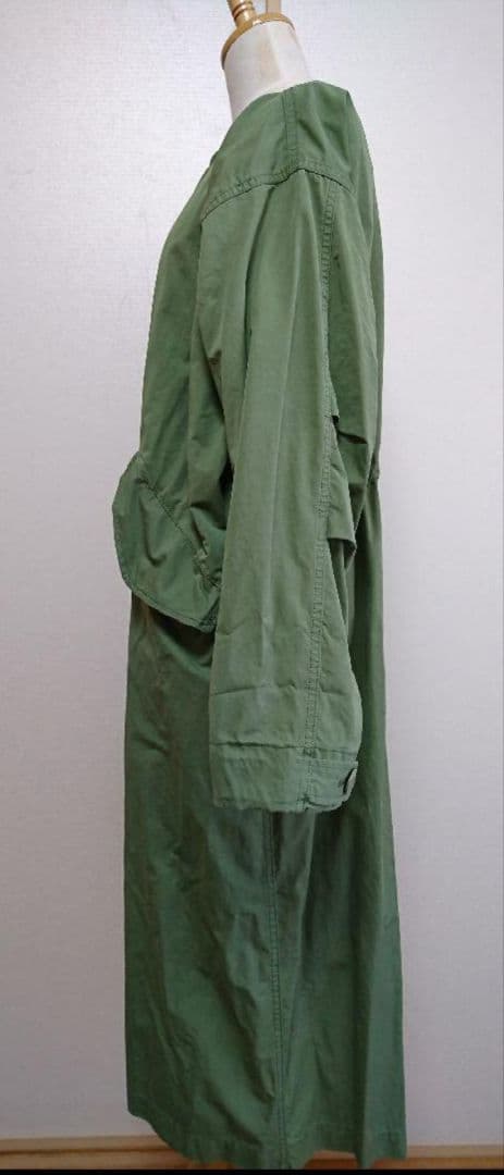 【美品・未使用】ジャーナルスタンダードレリュームノーカラーモッズコート〈カーキ〉
