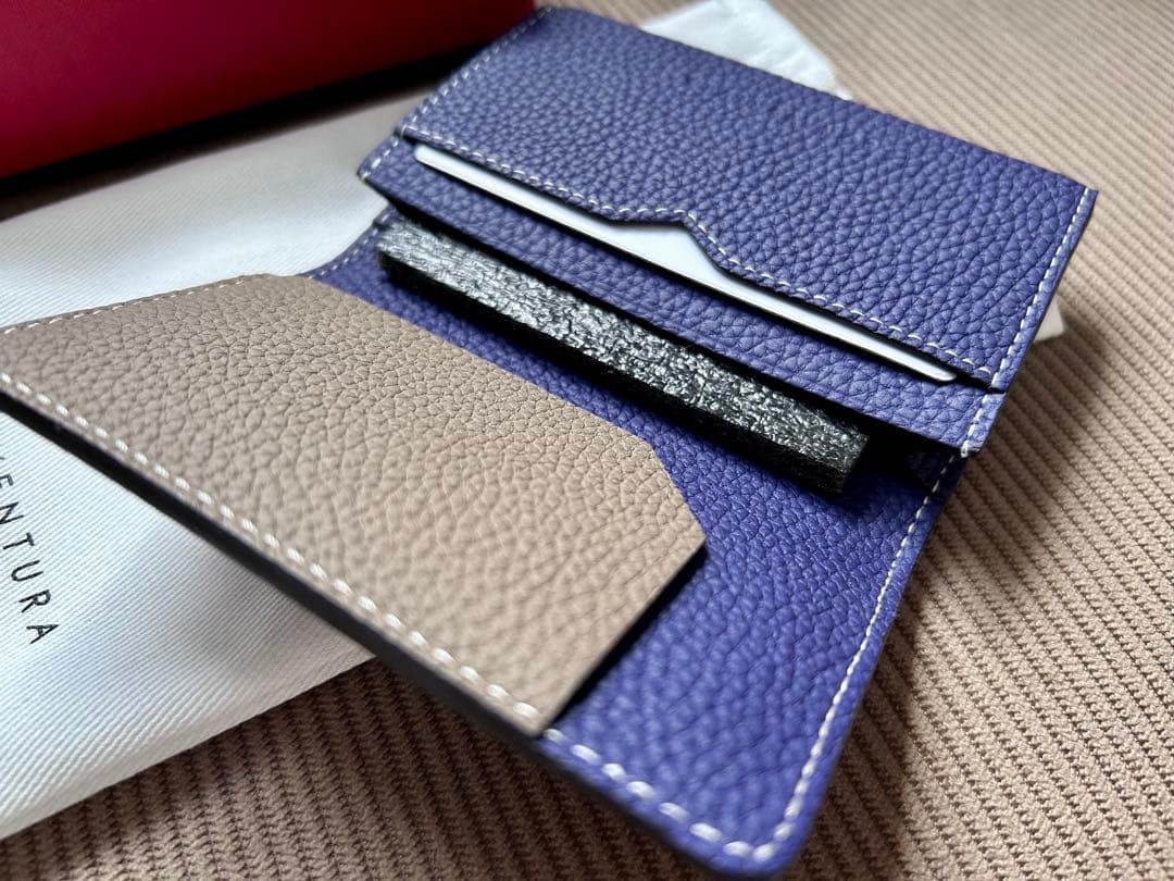 専用BONAVENTURA スリーブ付き ビジネスカードケース シュリンクレザー