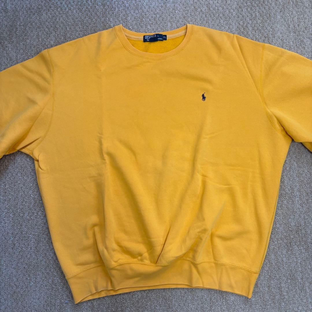 PoloByRalphLauren スウェット 刺繍ロゴ イエロー