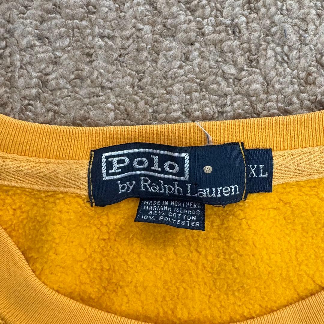 PoloByRalphLauren スウェット 刺繍ロゴ イエロー