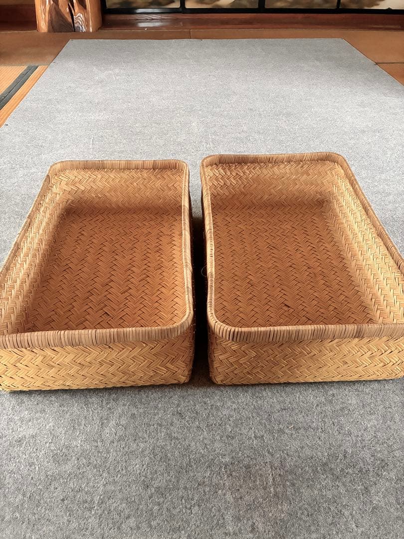 岩手 鳥越竹細工 行李 すず竹 工芸品