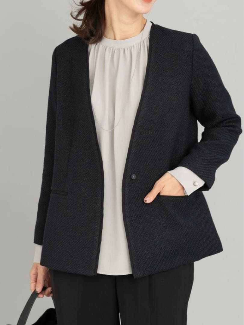 美品♡アーバンリサーチドアーズ　ツイードジャケット&ブラウス　2点セット