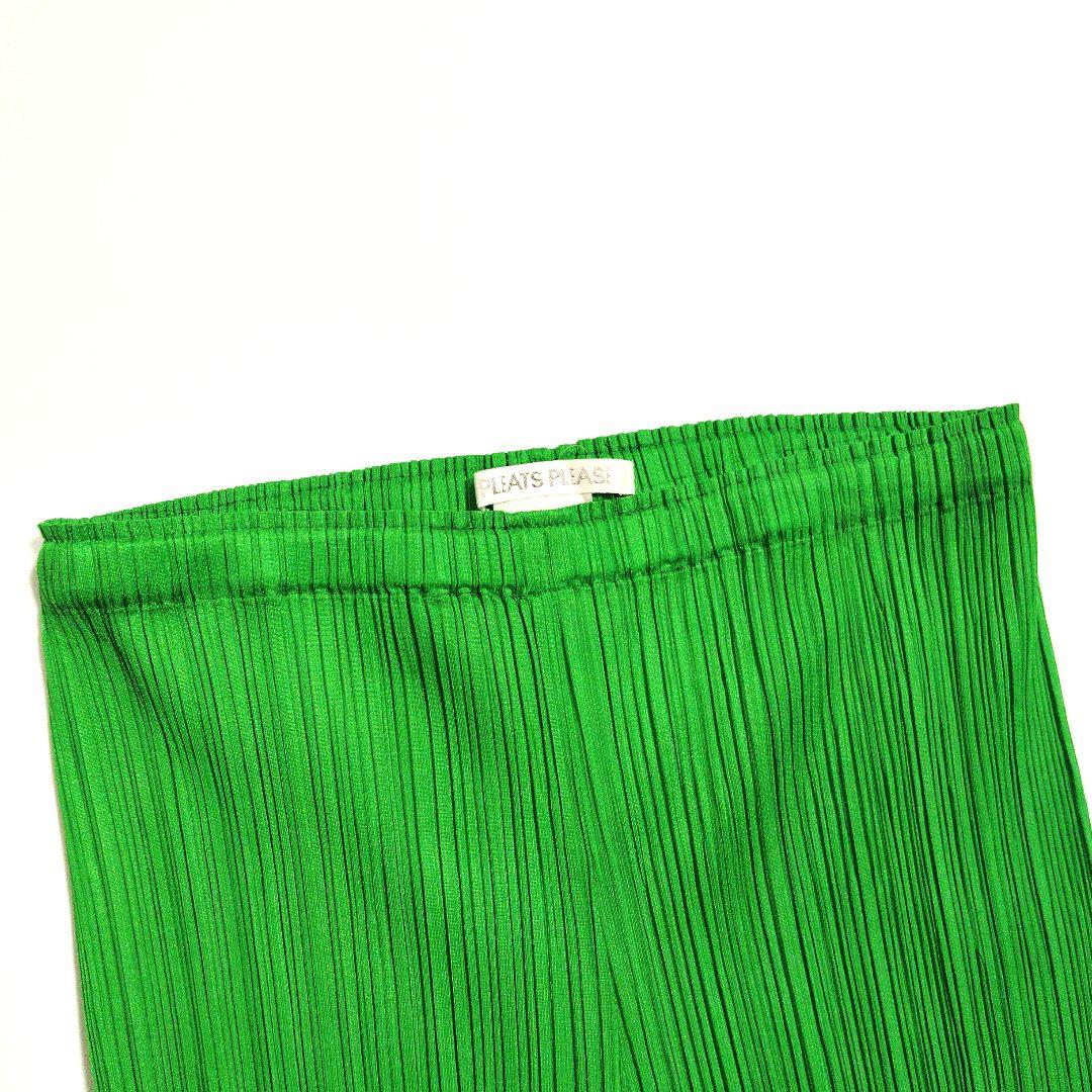PLEATS PLEASE グリーン プリーツパンツ