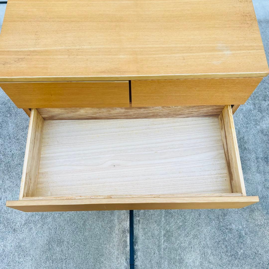 廃盤 無印 チェスト オーク 4段 足付き タンス