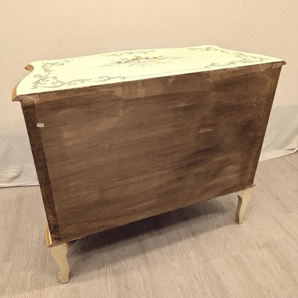 イタリア製　猫脚　リビングチェスト　ドロワー　チェスト　タンス　ペイント　B