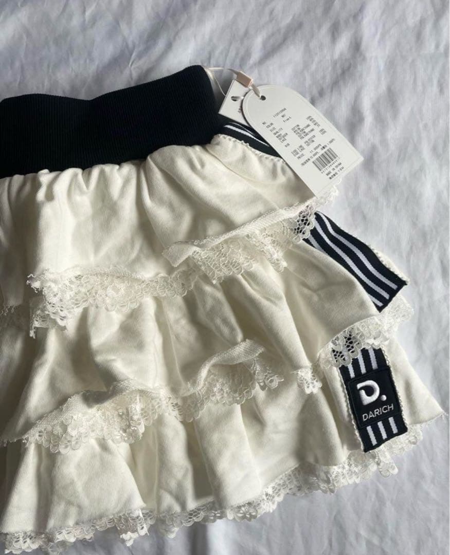 Darich スポーティラインフリルミニスカート ホワイト free-L