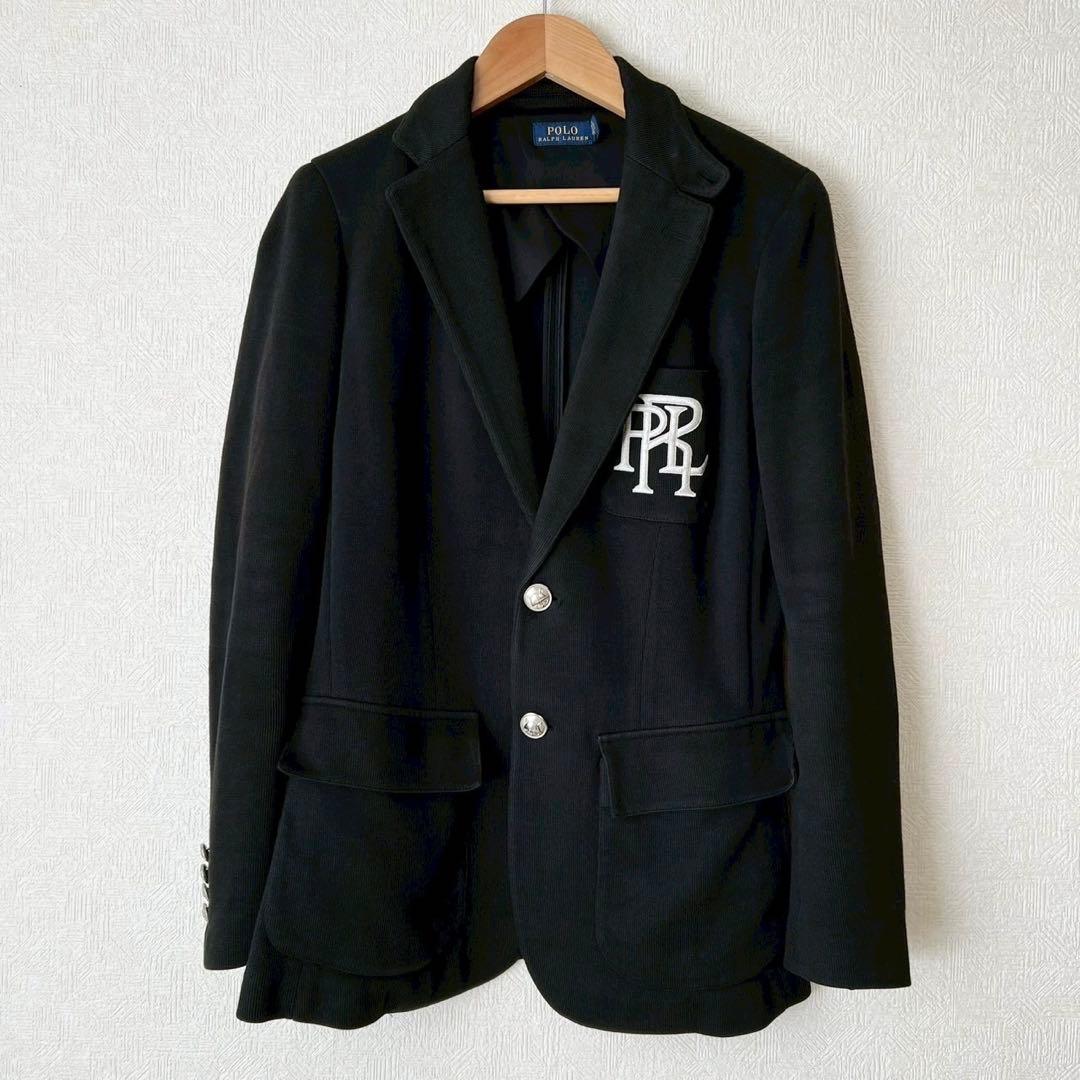 POLO RALPH LAUREN ニット エンブレム刺繍ブレザー シングル
