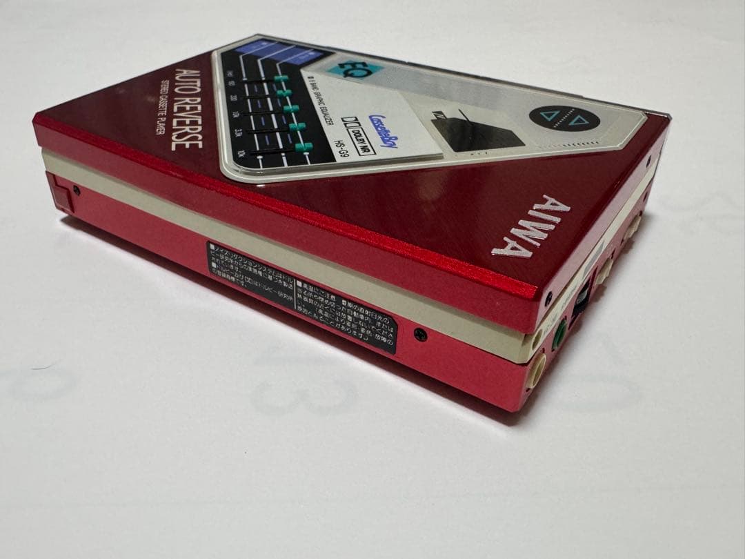 AIWA HS-G9 ステレオカセットプレーヤー レッド 赤 アイワ 美品