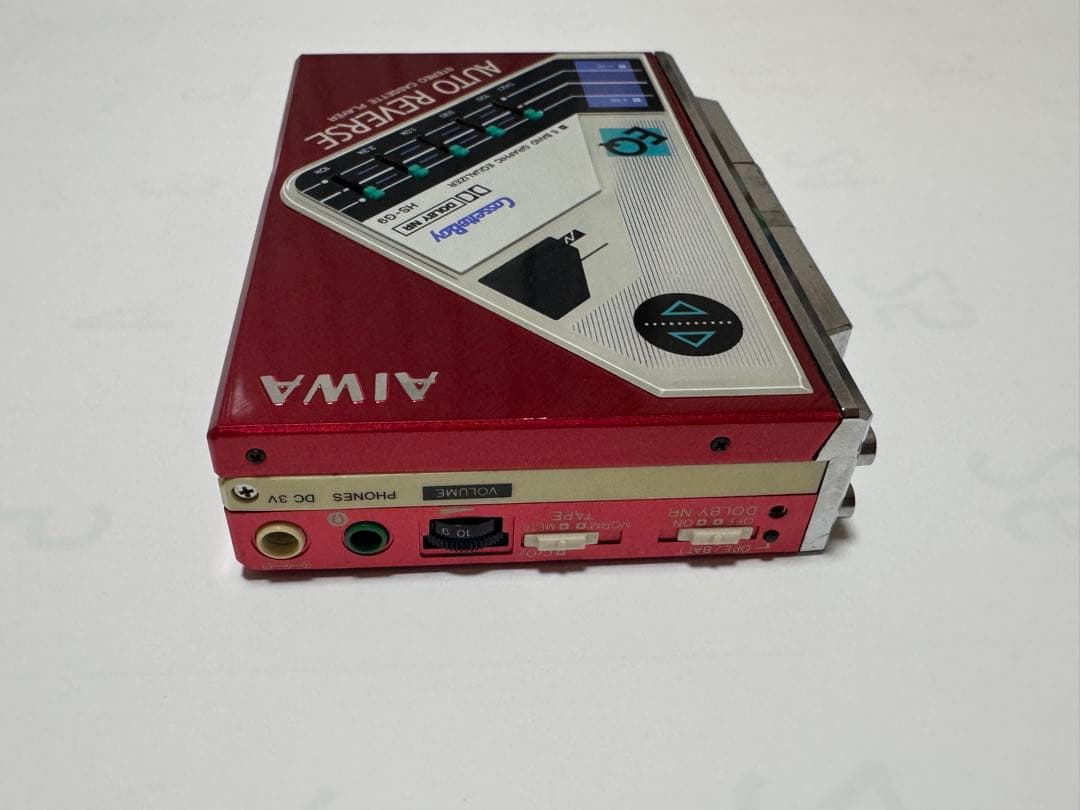 AIWA HS-G9 ステレオカセットプレーヤー レッド 赤 アイワ 美品