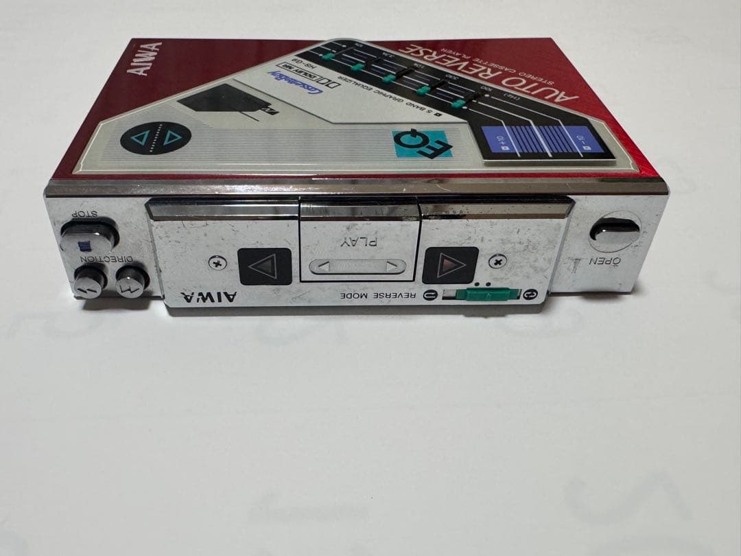 AIWA HS-G9 ステレオカセットプレーヤー レッド 赤 アイワ 美品