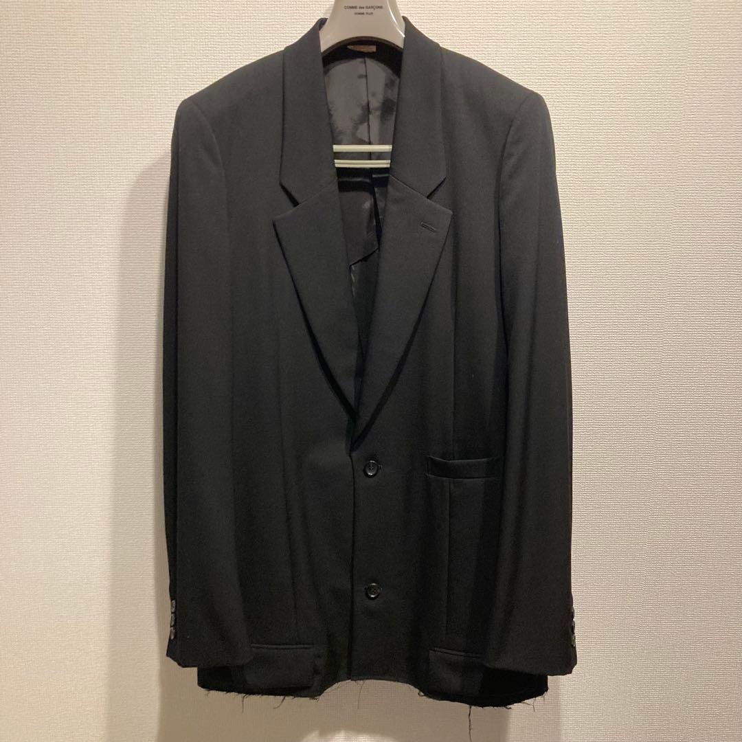 コムデギャルソンオムプリュス 19AW カットオフ ウールギャバジン ジャケット