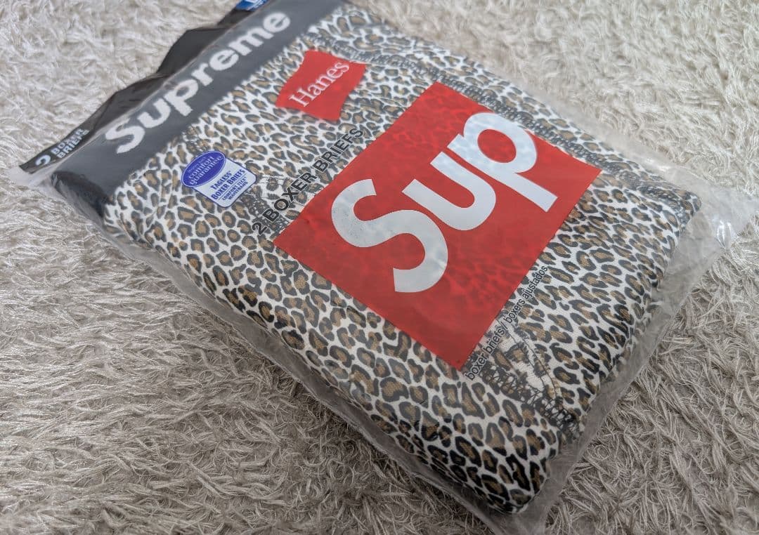 【2枚】Supreme Hanes Boxer Leopard ボクサーパンツ