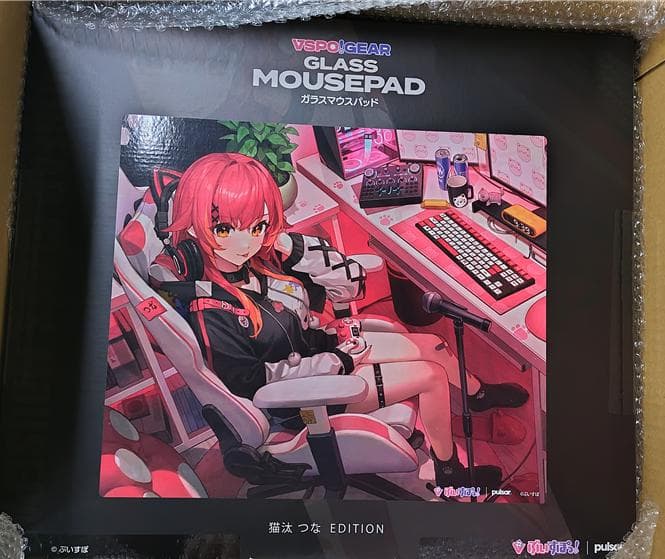 猫汰つな ぶいすぽっ！ ガラスマウスパッド 新品未開封 VSPO! GEAR